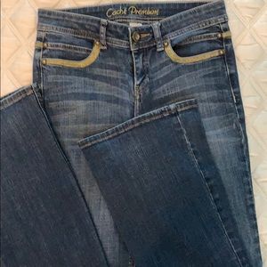 Caché Gold Embroidered Premium Jeans 4/33 Inseam